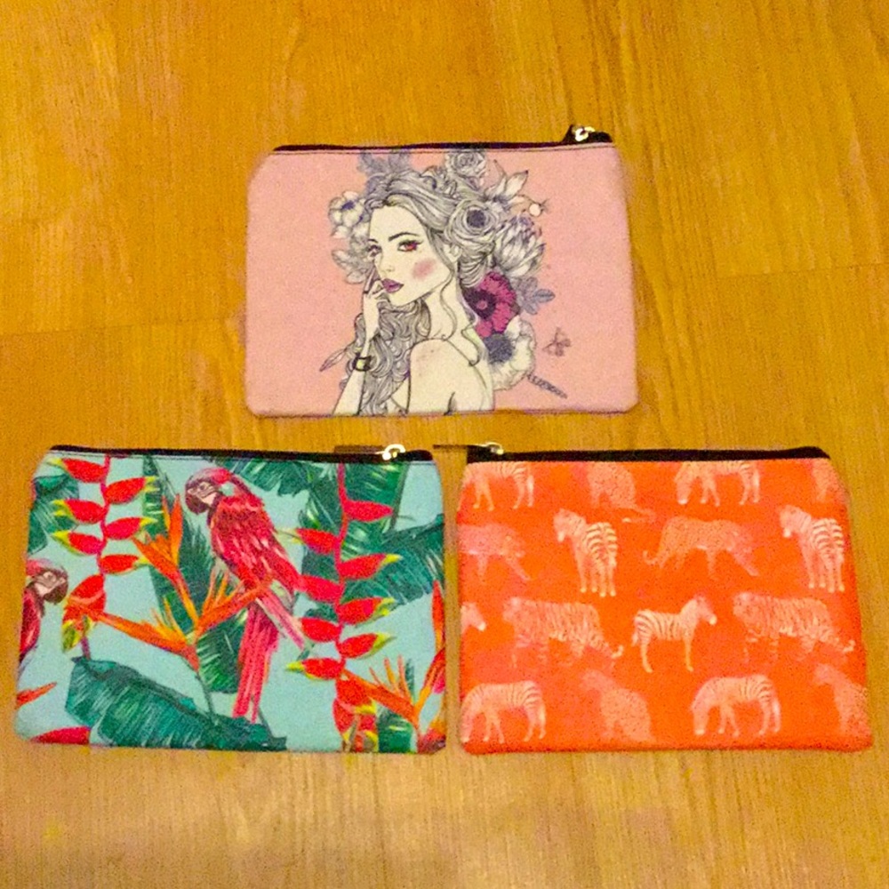NWOT 3 PC Limited Edition Makeup Bag Pouches So Susan Cosmetics